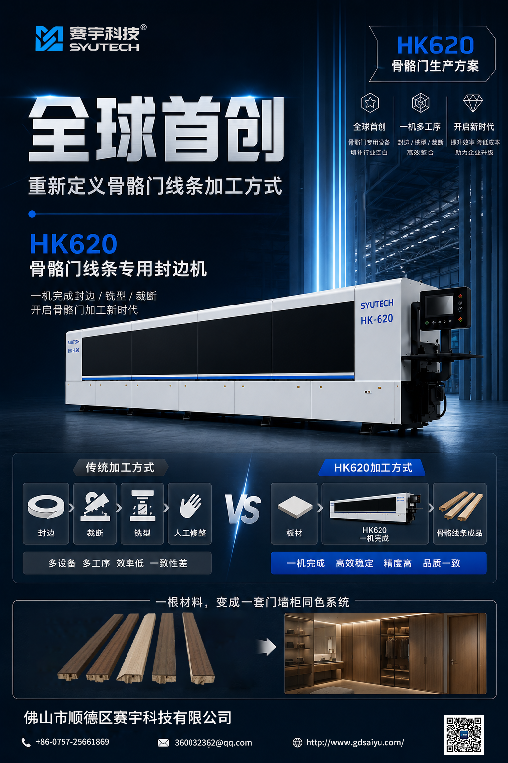 全球首创骨骼门线条专用封边机：HK620重新定义了什么