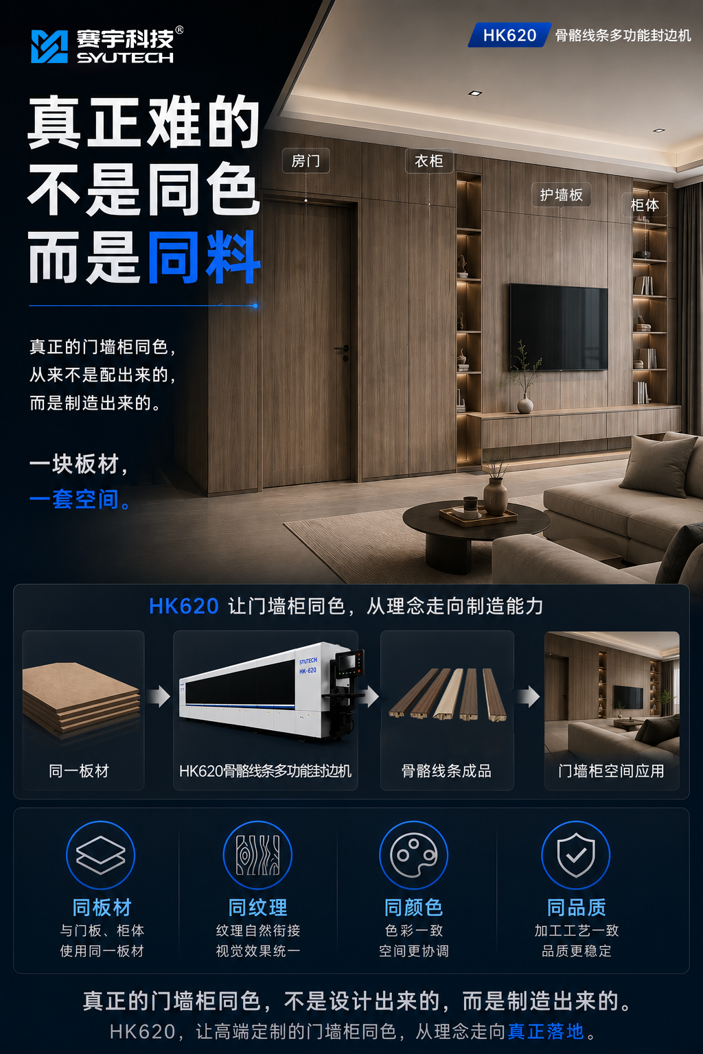 真正难的不是同色，而是同料：门墙柜一体化怎样落到生产